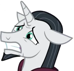 Size: 913x875 | Tagged: safe, derpibooru import, edit, edited screencap, screencap, chancellor neighsay, school raze, background removed, cropped, image, png, scared, simple background, solo, transparent background