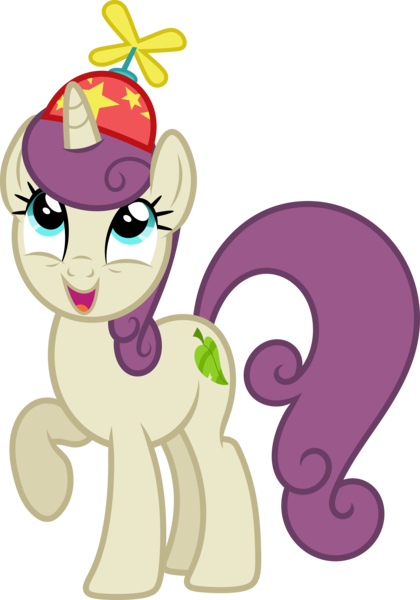 Size: 5521x7888 | Tagged: safe, artist:starryshineviolet, derpibooru import, nook, pony, unicorn, pinkie pride, absurd resolution, background pony, female, happy, hat, image, looking up, mare, png, propeller hat, raised hoof, simple background, smiling, transparent background, vector, when she smiles