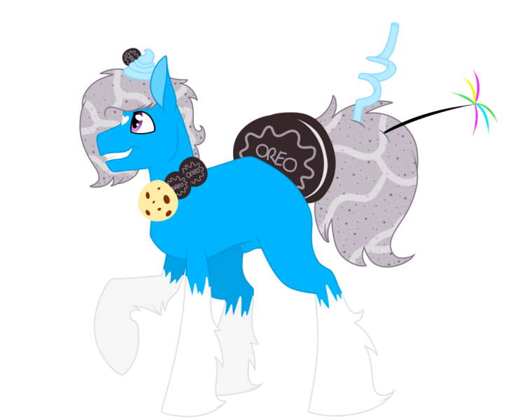 Size: 1279x1051 | Tagged: suggestive, artist:tardyprincess, derpibooru import, oc, oc:cocktail colt crumbs, unofficial characters only, pony, cookie, food, image, male, nudity, oreo, png, sheath, simple background, solo, solo male, stallion, transparent background