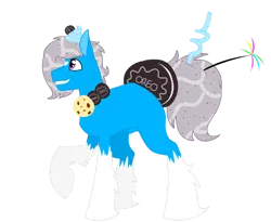 Size: 1279x1051 | Tagged: suggestive, artist:tardyprincess, derpibooru import, oc, oc:cocktail colt crumbs, unofficial characters only, pony, cookie, food, image, male, nudity, oreo, png, sheath, simple background, solo, solo male, stallion, transparent background