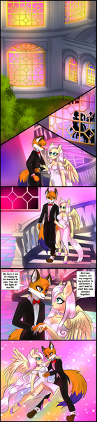 Size: 1024x4434 | Tagged: safe, artist:cali luminos, derpibooru import, fluttershy, anthro, fox, pegasus, bride, commission, dancing, doctor, image, james, jpeg, love, marriage, romantic, waifu, wedding, wife