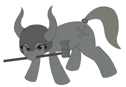Size: 2400x1666 | Tagged: safe, artist:duckgoblin, ponerpics import, oc, earth pony, pony, axe, helmet, image, png, ponerpics community collab 2023, simple background, solo, transparent background, weapon