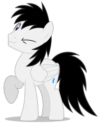 Size: 3458x4388 | Tagged: safe, artist:creedyboy124, derpibooru import, oc, oc:shane park, pegasus, pony, image, looking at you, male, one eye closed, png, simple background, solo, stallion, transparent background, vector, wink, winking at you