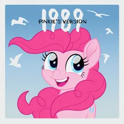 Size: 1600x1600 | Tagged: safe, artist:cloudy glow, derpibooru import, pinkie pie, bird, pony, seagull, 1989, 1989 (pinkie's version), album cover, fake, female, g4, happy, image, png, solo, taylor swift