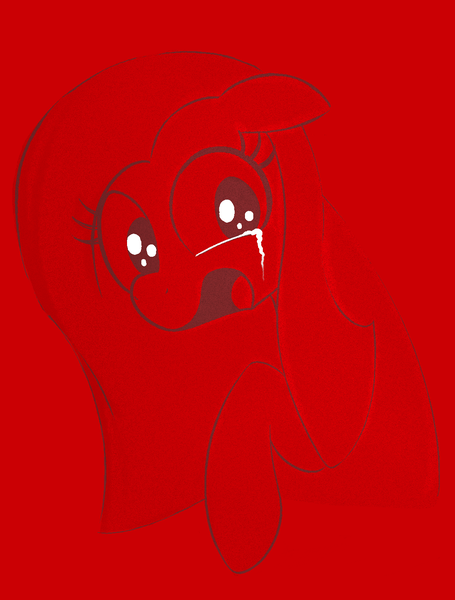 Size: 1146x1512 | Tagged: safe, artist:somethingatall, ponerpics import, pinkie pie, earth pony, pony, crying, female, image, mare, pinkamena diane pie, png, red background, simple background, solo