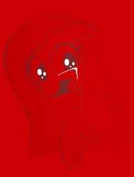 Size: 1146x1512 | Tagged: safe, artist:somethingatall, ponerpics import, pinkie pie, earth pony, pony, crying, female, image, mare, pinkamena diane pie, png, red background, simple background, solo