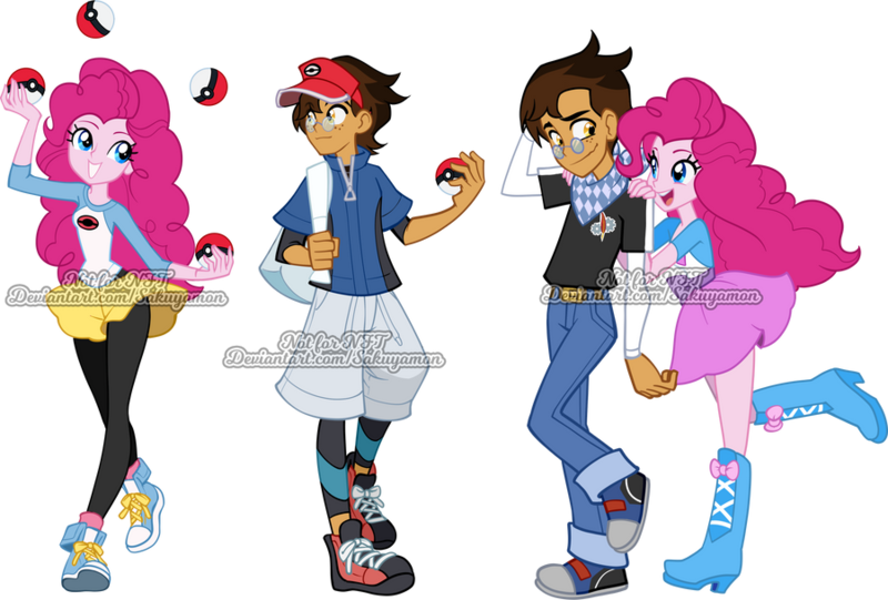 Size: 900x609 | Tagged: safe, artist:sakuyamon, derpibooru import, pinkie pie, oc, oc:copper plume, human, equestria girls, canon x oc, commission, copperpie, deviantart watermark, female, g4, image, male, obtrusive watermark, png, shipping, simple background, straight, transparent background, watermark