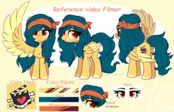Size: 3164x2048 | Tagged: safe, artist:2pandita, derpibooru import, oc, unnamed oc, unofficial characters only, pegasus, pony, butt, eye clipping through hair, eyebrows, eyebrows visible through hair, female, high res, image, looking at you, mare, multeity, one wing out, pegasus oc, plot, png, reference sheet, signature, smiling, smiling at you, solo, wings