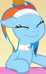 Size: 641x1026 | Tagged: safe, derpibooru import, screencap, rainbow dash, pegasus, pony, deep tissue memories, spoiler:deep tissue memories, spoiler:mlp friendship is forever, cropped, cute, dashabetes, eyes closed, faic, female, g4, image, mare, png, rainbow dash is best facemaker, smiling, solo, spa pony rainbow dash