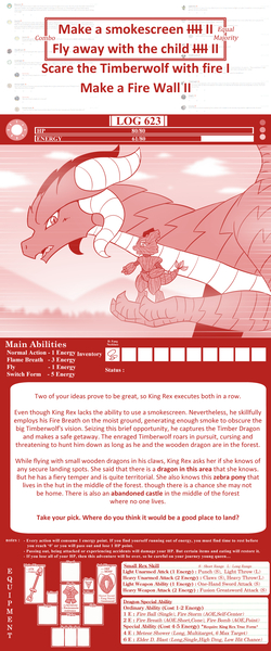 Size: 1000x2402 | Tagged: safe, artist:vavacung, derpibooru import, oc, oc:king rex, dragon, timber wolf, comic:the adventure logs of young queen, comic, everfree forest, female, image, jpeg, male