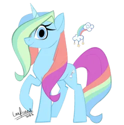 Size: 1614x1630 | Tagged: safe, artist:leaficun3, derpibooru import, oc, oc:rainbow falls, pony, unicorn, female, image, mare, png, simple background, solo, transparent background