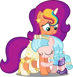 Size: 8561x9069 | Tagged: safe, artist:atomicmillennial, derpibooru import, cozy glow, sunny starscout, alicorn, pegasus, pony, g5, my little pony: a new generation, a better ending for cozy, absurd resolution, clothes, dress, duo, ear piercing, earring, female, filly, foal, g4, g5 to g4, generation leap, hairband, headcanon, high heels, image, jewelry, mama sunny, mare, piercing, png, race swap, shoes, simple background, story included, sunnycorn, transparent background, vector