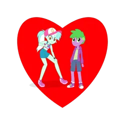 Size: 800x800 | Tagged: safe, derpibooru import, lyra heartstrings, spike, human, female, heart, human spike, humanized, image, male, png, shipping, shipping heart, spyra, straight