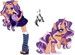 Size: 3065x2258 | Tagged: safe, artist:gihhbloonde, derpibooru import, human, pony, unicorn, equestria girls, blowing a kiss, boots, bracelet, choker, clothes, crossover fusion, ear piercing, earring, eyebrows, eyeshadow, fangs, female, fur coat, fusion, fusion:clawdeen wolf, fusion:rarity, hand on hip, image, jewelry, leaning, leaning forward, leg fluff, lidded eyes, lightly watermarked, lipstick, long mane, long tail, looking at you, makeup, mare, monster high, nail polish, necklace, piercing, png, raised eyebrow, rearing, self paradox, self ponidox, shoes, short shirt, simple background, skirt, smiling, socks, stockings, tail, thigh highs, toeless legwear, toeless stockings, transparent background, watermark