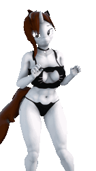 Size: 675x1200 | Tagged: suggestive, artist:dawnyr, ponerpics import, oc, oc:stone, unofficial characters only, anthro, 3d, breasts, clothes, dancing, gif, image, lingerie