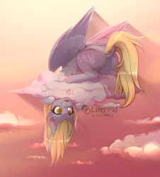 Size: 1662x1836 | Tagged: safe, artist:lucythunderforth, artist:luzreal, derpibooru import, derpy hooves, pegasus, pony, bubble butt, butt, cloud, female, image, mare, plot, png, solo