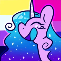 Size: 640x640 | Tagged: safe, artist:kenny, derpibooru import, izzy moonbow, pony, unicorn, g5, bisexual, bisexual pride flag, bisexuality, icon, image, nonbinary, nonbinary pride flag, png, pride, pride flag, solo