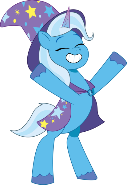 Size: 1153x1675 | Tagged: safe, artist:prixy05, derpibooru import, trixie, pony, unicorn, g5, my little pony: tell your tale, bipedal, cape, clothes, female, g4, g4 to g5, generation leap, great and powerful, hat, image, mare, png, simple background, solo, transparent background, trixie's cape, trixie's hat, vector