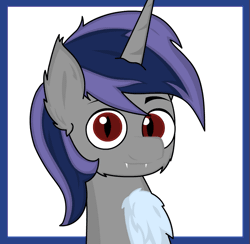 Size: 855x835 | Tagged: safe, artist:vilord, derpibooru import, oc, oc:dreaming star, unofficial characters only, bat pony, bat pony unicorn, hybrid, pony, unicorn, animated, chest fluff, cute, ear fluff, fangs, gif, heart, horn, image, loop, male, male oc, one eye closed, simple background, solo, stallion, tongue out, white background, wink