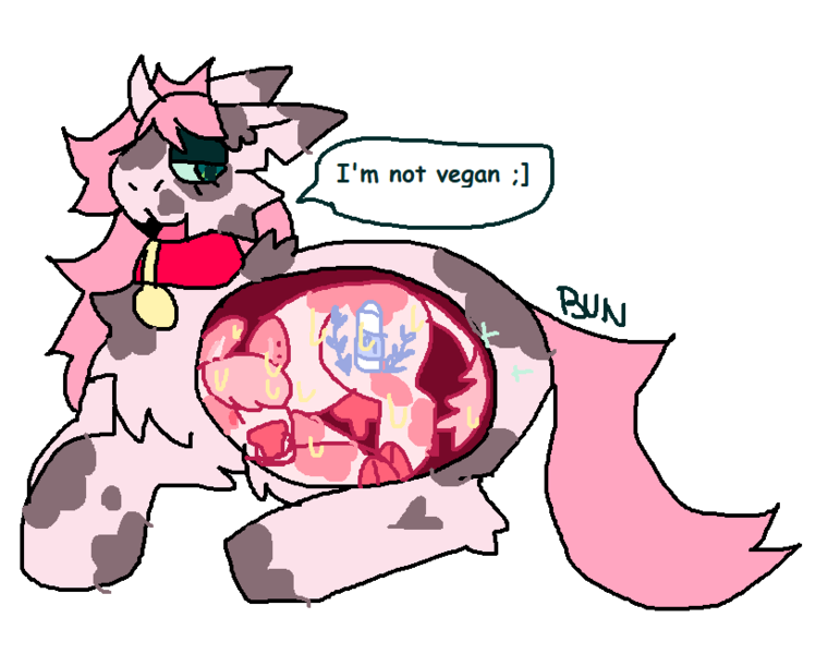 Size: 826x652 | Tagged: questionable, artist:jackrabbit, derpibooru import, oc, unofficial characters only, cow, pony, unicorn, angry, anti vegan, bovid, cattle, dialogue, doodle, duo, equine, female, feral, fictional species, fur, hair, hasbro, hooves, image, intersex, intersex male, mammal, mane, my little pony, png, simple background, smug, talking, trans man, vore, white background