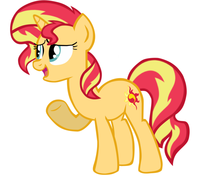 Size: 1280x1048 | Tagged: safe, artist:benpictures1, ponerpics import, ponybooru import, sunset shimmer, pony, unicorn, series:shimmerverse, dragon quest, alternate timeline, alternate universe, cute, female, image, mare, png, shimmerbetes, simple background, solo, transparent background, vector