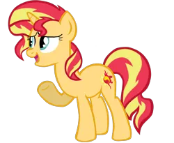 Size: 1280x1048 | Tagged: safe, artist:benpictures1, ponerpics import, ponybooru import, sunset shimmer, pony, unicorn, series:shimmerverse, dragon quest, alternate timeline, alternate universe, cute, female, image, mare, png, shimmerbetes, simple background, solo, transparent background, vector