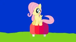 Size: 1080x595 | Tagged: safe, artist:hako33, derpibooru import, screencap, fluttershy, pegasus, pony, female, filly, filly fluttershy, foal, image, jpeg, sitting, younger