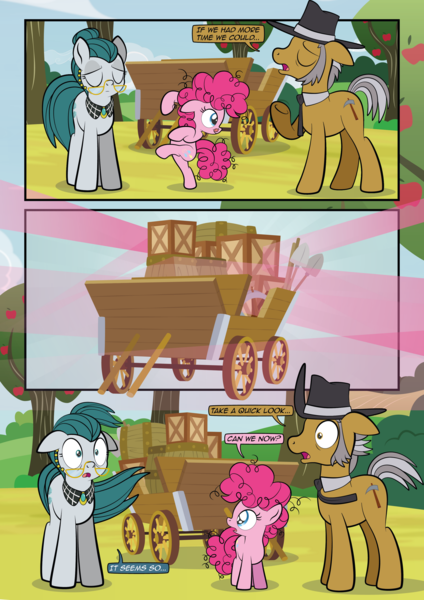 Size: 1920x2715 | Tagged: safe, artist:alexdti, derpibooru import, cloudy quartz, igneous rock pie, pinkie pie, pony, comic:how we met, female, filly, filly pinkie pie, image, png, younger