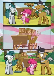 Size: 752x1063 | Tagged: safe, artist:alexdti, derpibooru import, cloudy quartz, igneous rock pie, pinkie pie, earth pony, pony, comic:how we met, female, filly, filly pinkie pie, foal, image, italian, male, png, younger