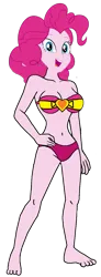 Size: 523x1425 | Tagged: safe, artist:matik1982, derpibooru import, pinkie pie, equestria girls, bikini, bra, clothes, female, image, png, simple background, solo, swimsuit, transparent background, underwear