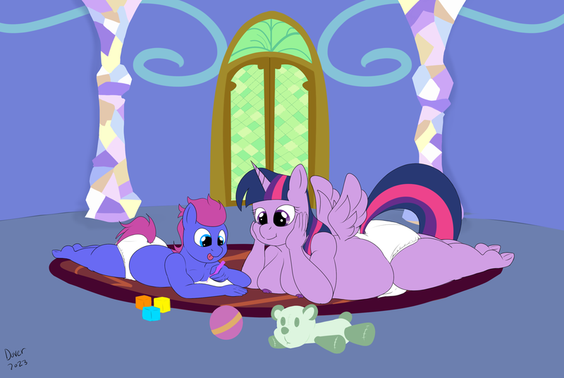 Size: 2593x1737 | Tagged: questionable, artist:bigboydover, derpibooru import, oc, oc:bristle star, alicorn, anthro, earth pony, anthro oc, blocks, diaper, diaper fetish, drawing, fetish, image, lying down, plushie, png, twilight's castle