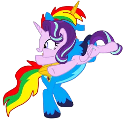 Size: 1655x1595 | Tagged: safe, derpibooru import, starlight glimmer, oc, oc:shield wing, alicorn, pony, alicornified, female, image, male, png, race swap, simple background, smiling, starlicorn, transparent background, xk-class end-of-the-world scenario