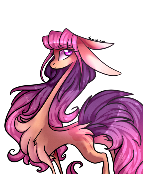 Size: 2550x3102 | Tagged: safe, artist:krissstudios, derpibooru import, oc, unofficial characters only, earth pony, pony, big ears, butt fluff, chest fluff, concave belly, eyebrows, eyebrows visible through hair, eyelashes, female, image, leg fluff, long mane, long neck, long tail, mare, necc, not sunny starscout, png, simple background, slim, solo, stylized, tail, thin, thin legs, transparent background