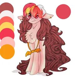 Size: 5197x5126 | Tagged: safe, artist:krissstudios, derpibooru import, oc, oc:kristel, unofficial characters only, earth pony, pony, absurd resolution, chest fluff, eye clipping through hair, eyebrows, eyebrows visible through hair, female, image, long tail, mare, png, reference sheet, simple background, solo, sternocleidomastoid, tail, white background