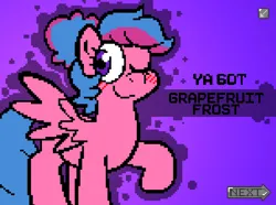 Size: 1211x899 | Tagged: safe, artist:saveraedae, derpibooru import, oc, oc:grapefruit frost, unofficial characters only, pegasus, pony, banned from equestria daily, blushing, commission, female, image, implied sex, mare, png, solo, splash art, style emulation, ya got