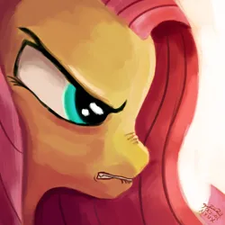 Size: 1500x1500 | Tagged: safe, artist:tazool, derpibooru import, pegasus, pony, angry, bust, female, image, lip bite, mare, nose wrinkle, png, portrait, scrunchy face, solo