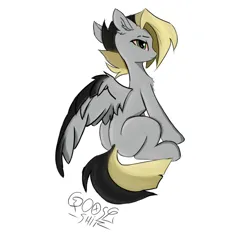 Size: 948x880 | Tagged: safe, artist:gooseshit, derpibooru import, oc, oc:tlen borowski, pegasus, pony, female, image, png, solo, spread wings, wings