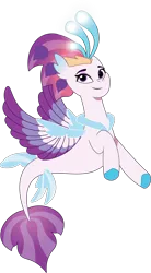 Size: 1383x2501 | Tagged: safe, artist:prixy05, derpibooru import, queen novo, seapony (g4), g5, my little pony: tell your tale, my little pony: the movie, female, fin wings, fins, g4, g4 to g5, generation leap, image, png, simple background, solo, swimming, transparent background, vector, wings