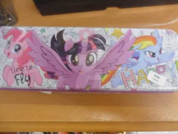 Size: 1024x768 | Tagged: safe, artist:humanmuck, derpibooru import, pinkie pie, rainbow dash, twilight sparkle, twilight sparkle (alicorn), alicorn, earth pony, pegasus, pony, my little pony: the movie, female, image, jpeg, merchandise, pencil case