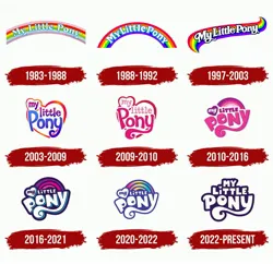Size: 3840x3711 | Tagged: safe, derpibooru import, edit, g1, g2, g3, g5, my little pony tales, my little pony: pony life, '90s, 2000s, 2010s, 2020s, 80s, evolution, g3.5, g4, generations, image, jpeg, logo, my little pony logo, simple background, white background