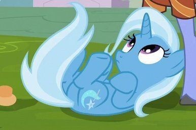Size: 386x257 | Tagged: safe, derpibooru import, screencap, hoo'far, trixie, pony, unicorn, cropped, cute, diatrixes, duo, female, image, jpeg, looking up, male, mare, offscreen character, solo focus, stallion