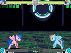 Size: 1080x810 | Tagged: safe, artist:tom artista, derpibooru import, firefly, rainbow dash, fighting is magic, g1, fan game, image, jpeg, new, room, science fiction, stage, systems, technology