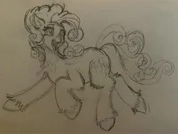 Size: 4032x3024 | Tagged: safe, artist:fluffywolf36, derpibooru import, pinkie pie, earth pony, female, image, jpeg, pencil drawing, sketch, solo, traditional art
