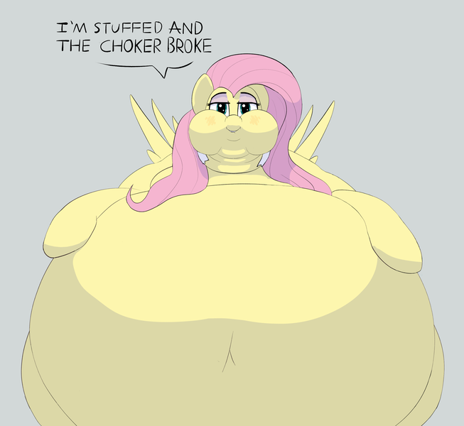 Size: 2753x2531 | Tagged: questionable, artist:lupin quill, derpibooru import, fluttershy, pegasus, pony, asking for it, bedroom eyes, belly, belly button, big belly, bingo wings, blushing, choker, chokershy, chubby cheeks, dialogue, double chin, eyeshadow, fat, fat fetish, fattershy, feedee, feedeeshy, female, fetish, flabby chest, holy fuck the choker actually broke, image, jewelry, lip bite, looking at you, makeup, mare, morbidly obese, multichin, neck roll, obese, open mouth, png, simple background, sluttershy, solo, solo female, spread wings, stuffed, talking to viewer, this ended in weight gain, until the choker breaks, wardrobe malfunction, weight gain, wings