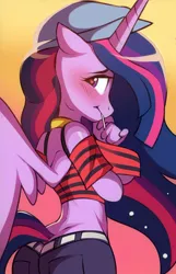 Size: 1044x1617 | Tagged: suggestive, alternate version, artist:lummh, artist:wildblur, derpibooru import, princess twilight 2.0, twilight sparkle, twilight sparkle (alicorn), alicorn, anthro, comic:friendship with benefits, the last problem, breasts, busty twilight sparkle, female, g4, image, jpeg, older, older twilight, older twilight sparkle (alicorn), underboob