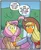 Size: 750x917 | Tagged: safe, artist:jenna ayoub, derpibooru import, idw, applejack, fluttershy, earth pony, pegasus, pony, spoiler:comic, applejack's hat, bow, clothes, cowardly lion, cowboy hat, cute, dialogue, dorothy gale, duo, female, g4, hair bow, hat, image, jpeg, looking at you, mare, munchkin country, my little pony classics reimagined: the unicorn of odd, overalls, oz, shyabetes, speech bubble, stetson, talking to viewer, the land of oz, the unicorn of odd, the wizard of oz