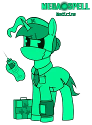 Size: 3450x4700 | Tagged: safe, artist:dacaoo, derpibooru import, oc, oc:littlepip, unofficial characters only, pony, unicorn, fallout equestria, megaspell (game), absurd resolution, clothes, first aid kit, image, magic, monochrome, pip-pony, pipbuck, png, potion, robe, simple background, solo, syringe, telekinesis, transparent background