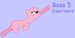 Size: 1025x517 | Tagged: safe, artist:howardthebrony38, derpibooru import, earth pony, pony, lesson zero, season 2, bald, base, female, frown, g4, image, lavender background, mare, ms paint, png, purple text, simple background, solo, superhero, text, trace