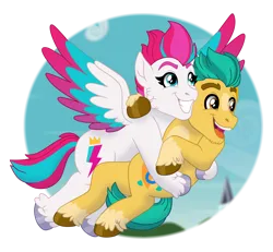 Size: 6012x5560 | Tagged: safe, artist:faitheverlasting, derpibooru import, hitch trailblazer, zipp storm, earth pony, pegasus, pony, g5, absurd resolution, adorazipp, cute, duo, duo male and female, female, flying, happy, hitchbetes, hitchzipp, holding a pony, image, male, mare, open mouth, open smile, png, shipping, smiling, spread wings, stallion, straight, teeth, unshorn fetlocks, wings