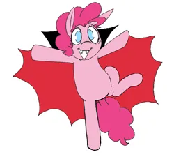 Size: 989x900 | Tagged: safe, artist:dsstoner, derpibooru import, pinkie pie, earth pony, pony, undead, vampire, cape, clothes, fangs, female, image, mare, pinktober, png
